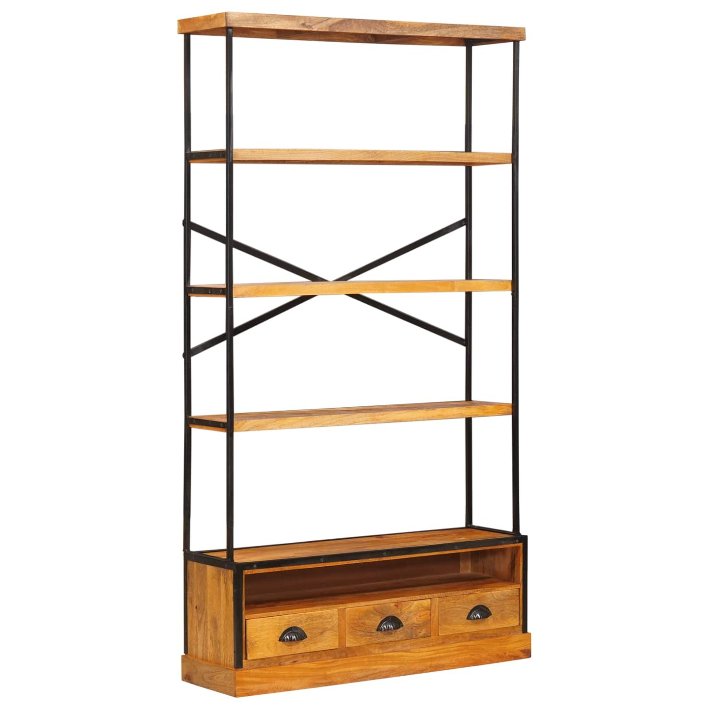 Boekenkast met 5 niveaus Naturel 100 x 30 x 180 cm