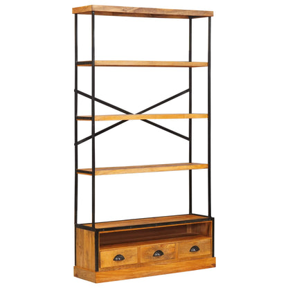 Boekenkast met 5 niveaus Naturel 100 x 30 x 180 cm
