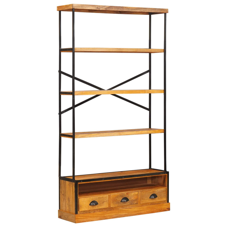 Boekenkast met 5 niveaus Naturel 100 x 30 x 180 cm