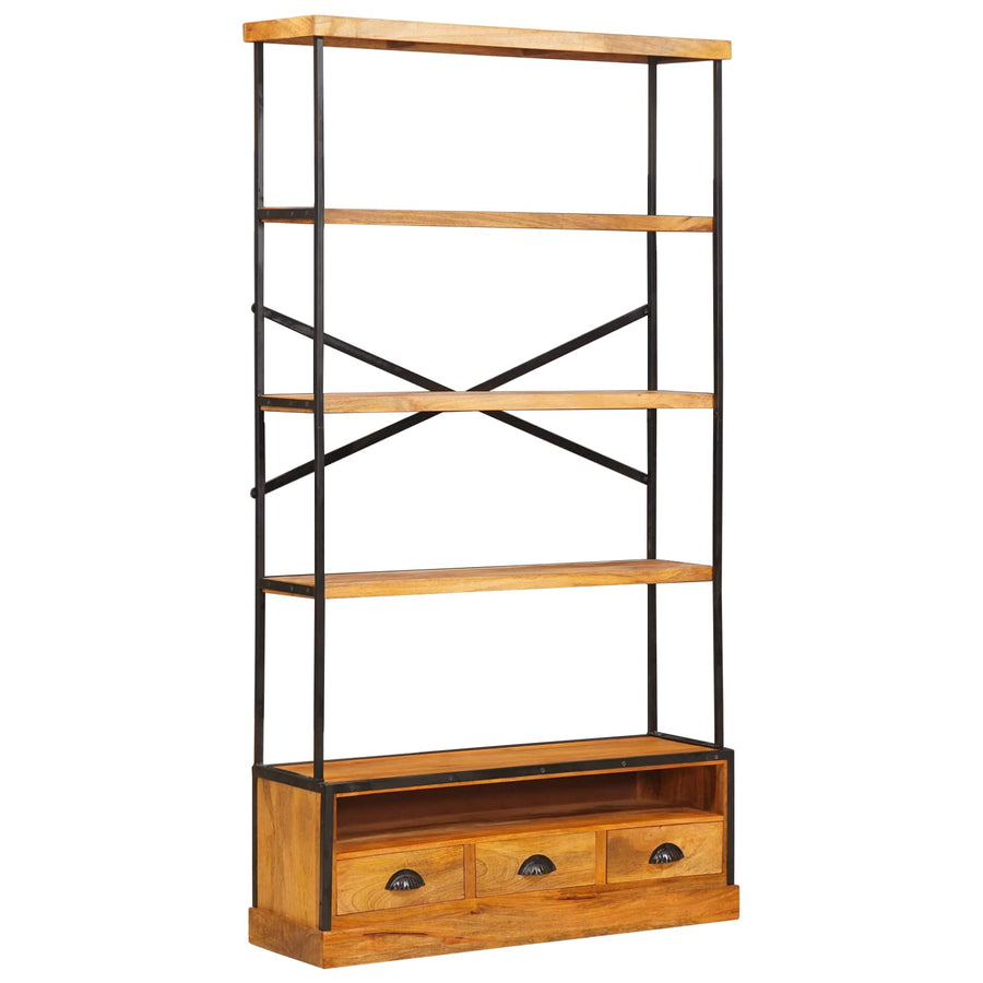 Boekenkast met 5 niveaus Naturel 100 x 30 x 180 cm