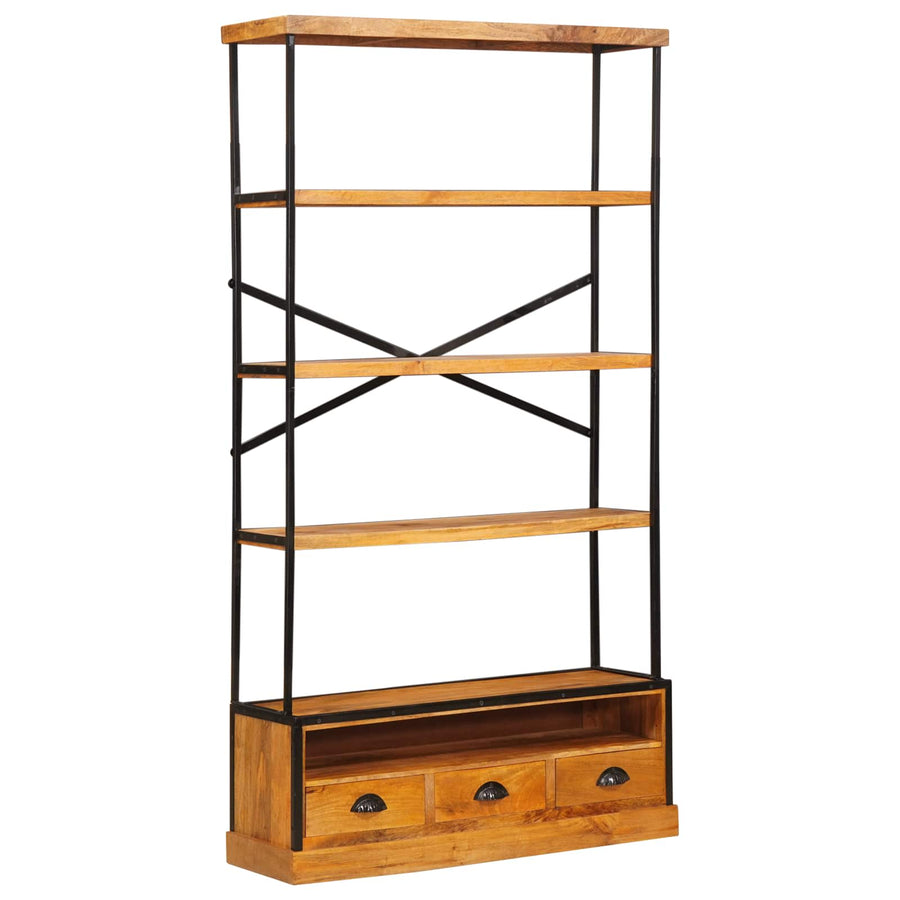 Boekenkast met 5 niveaus Naturel 100 x 30 x 180 cm