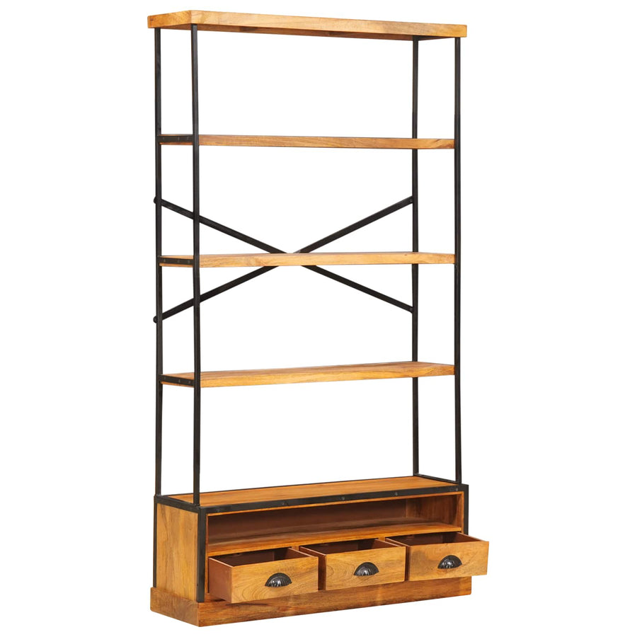 Boekenkast met 5 niveaus Naturel 100 x 30 x 180 cm