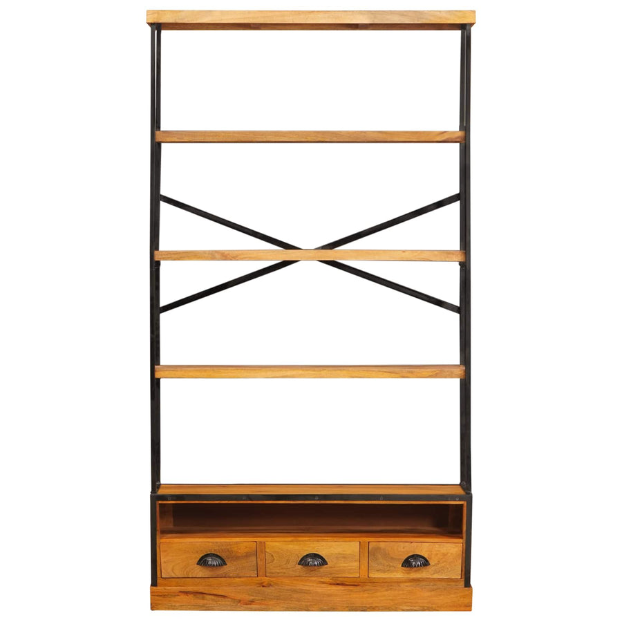 Boekenkast met 5 niveaus Naturel 100 x 30 x 180 cm