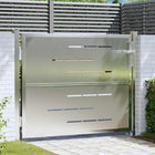 Tuinpoort 85 x 70 cm Roestvrij staal zilver Vergrendelbaar