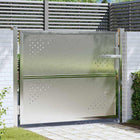 Tuinpoort met slot Zilver 85 x 70 cm Roestvrij staal