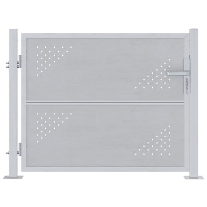 Tuinpoort Met Slot Zilver 100 X 75 Cm Roestvrij Staal
