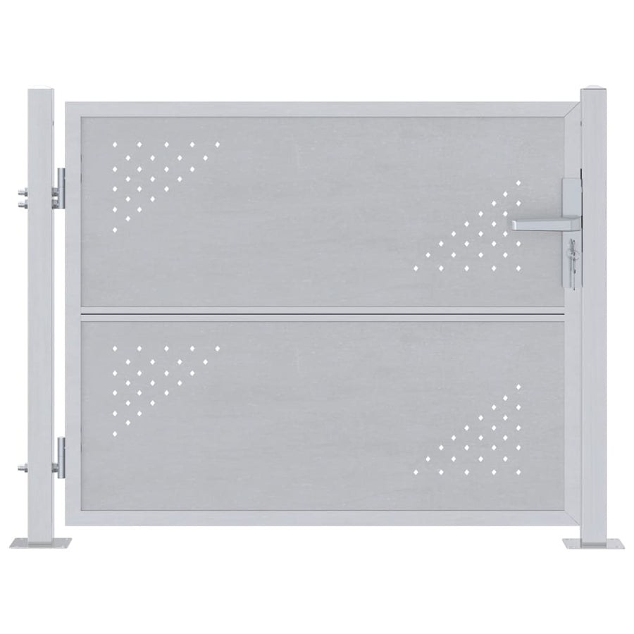 Tuinpoort met slot Zilver 85 x 70 cm Roestvrij staal