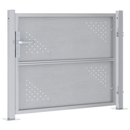 Tuinpoort Met Slot Zilver 100 X 75 Cm Roestvrij Staal