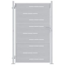 Tuinpoort Met Slot Zilver 100 X 125 Cm Roestvrij Staal