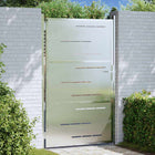 Tuinpoort 100x150 cm roestvrij staal zilver
