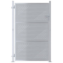 Tuinpoort Met Slot Zilver 100 X 150 Cm Roestvrij Staal