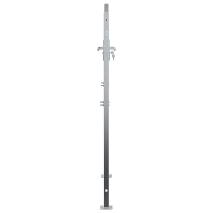 Tuinpoort Met Slot Zilver 100 X 150 Cm Roestvrij Staal