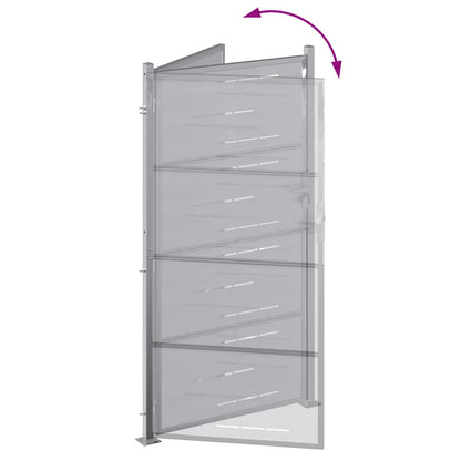 Tuinpoort met slot Zilver 85 x 174 cm Roestvrij staal
