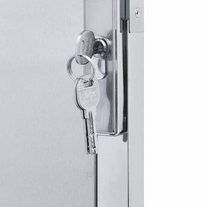 Tuinpoort met slot Zilver 85 x 196 cm Roestvrij staal