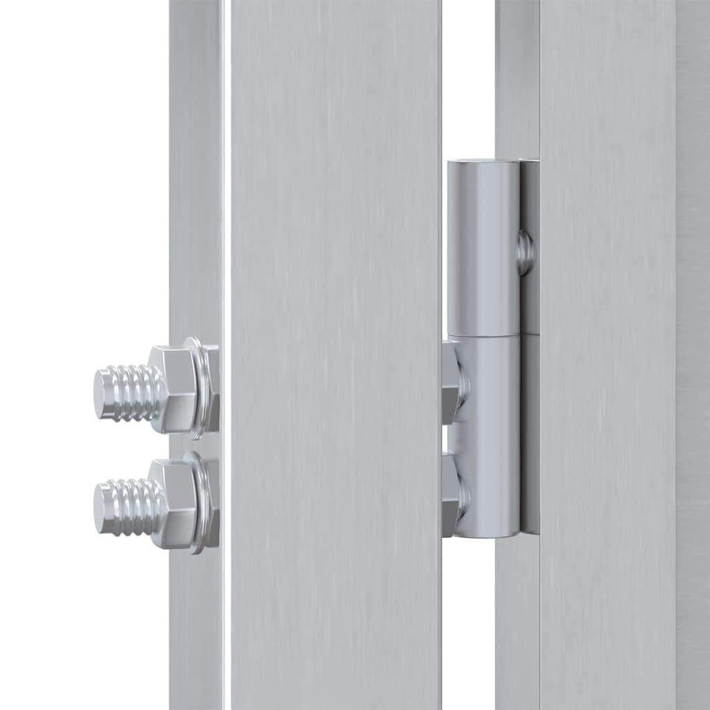 Tuinpoort met slot Zilver 85 x 196 cm Roestvrij staal