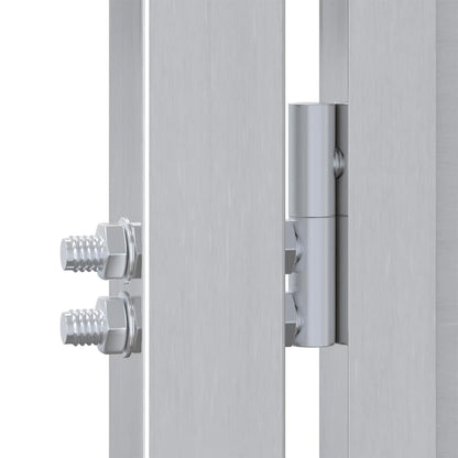 Tuinpoort met slot Zilver 85 x 196 cm Roestvrij staal