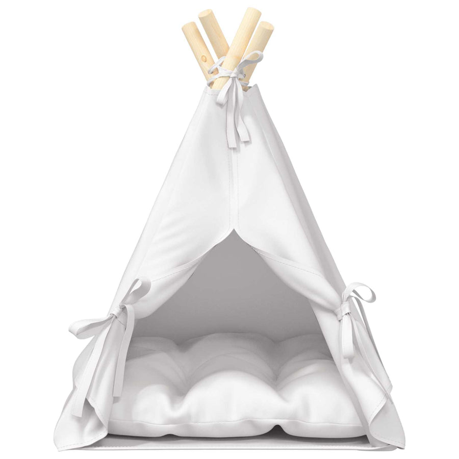 Dieren teepee met kussen Wit 40 x 40 x 50 cm Polyester