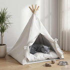 Animal Teepee with Pillow White 50 x 50 x 60 cm Polyester