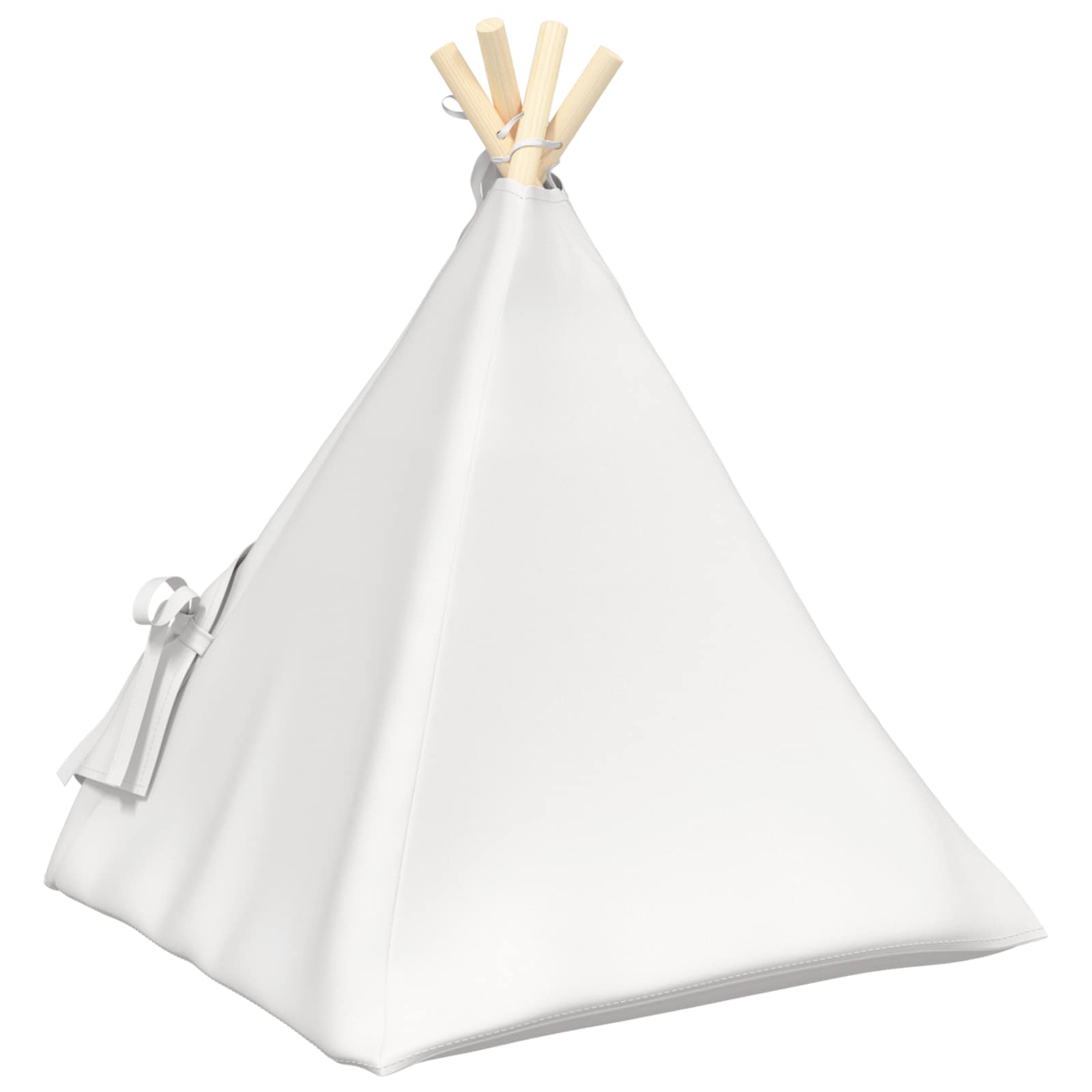 Dieren teepee met kussen Wit 50 x 50 x 60 cm Polyester