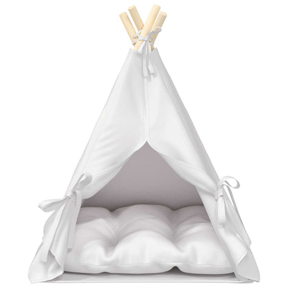 Dieren teepee met kussen Wit 50 x 50 x 60 cm Polyester