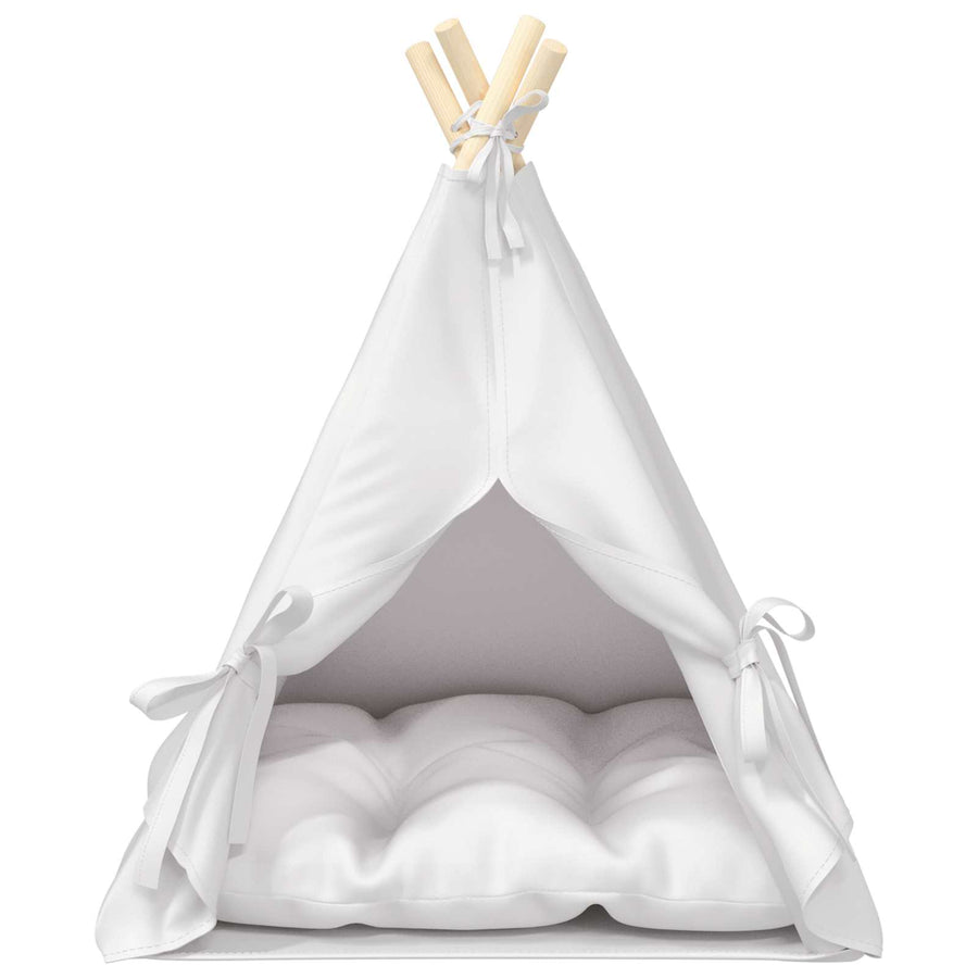Dieren teepee met kussen Wit 50 x 50 x 60 cm Polyester