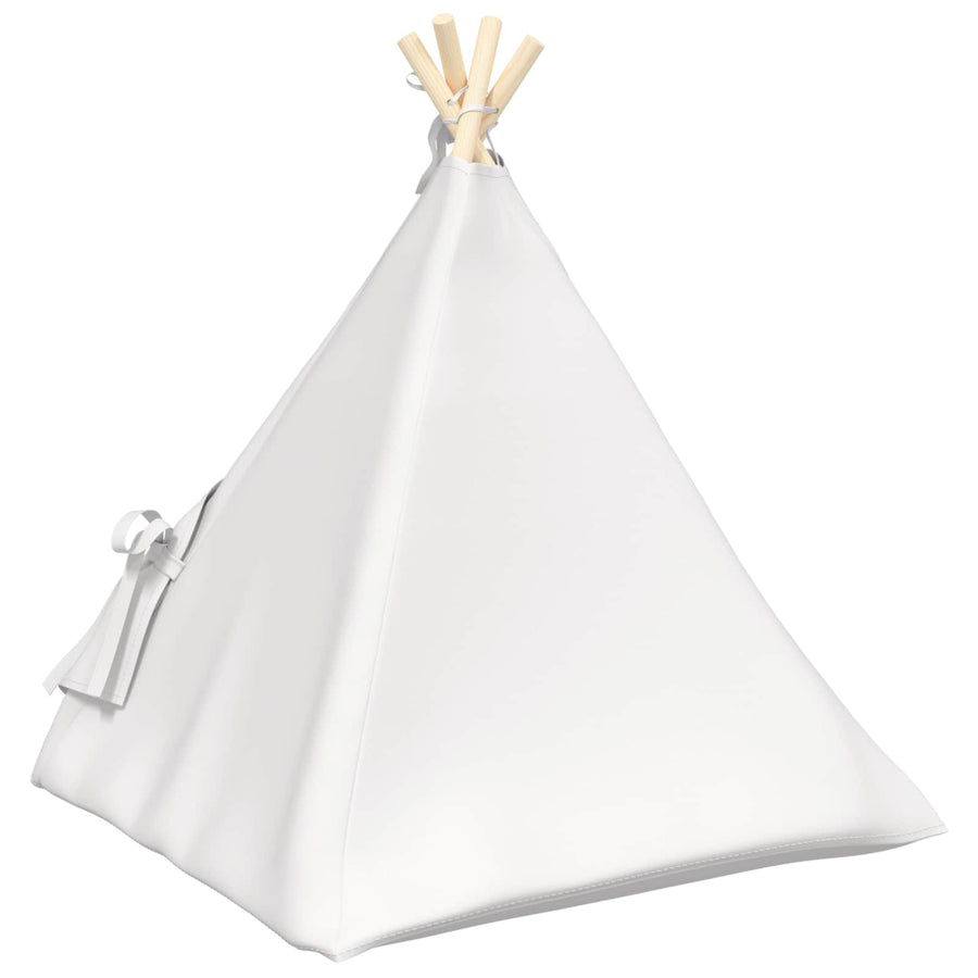 Dieren teepee met kussen Wit 60 x 60 x 70 cm Polyester