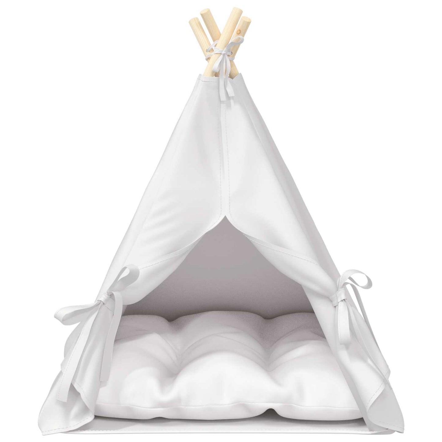 Dieren teepee met kussen Wit 60 x 60 x 70 cm Polyester