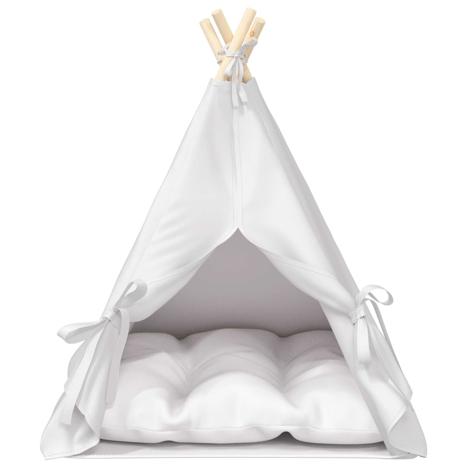 Dieren teepee met kussen Wit 60 x 60 x 70 cm Polyester