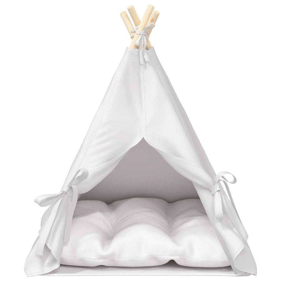 Dieren teepee met kussen Wit 60 x 60 x 70 cm Polyester