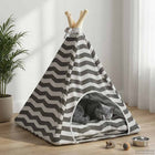 Dieren teepee 40x40x50 cm wit grijs