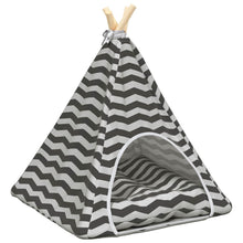 Dieren teepee met kussen Wit en Grijs 50 x 50 x 60 cm Polyester