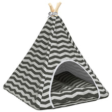 Dieren teepee met kussen Wit en Grijs 60 x 60 x 70 cm Polyester