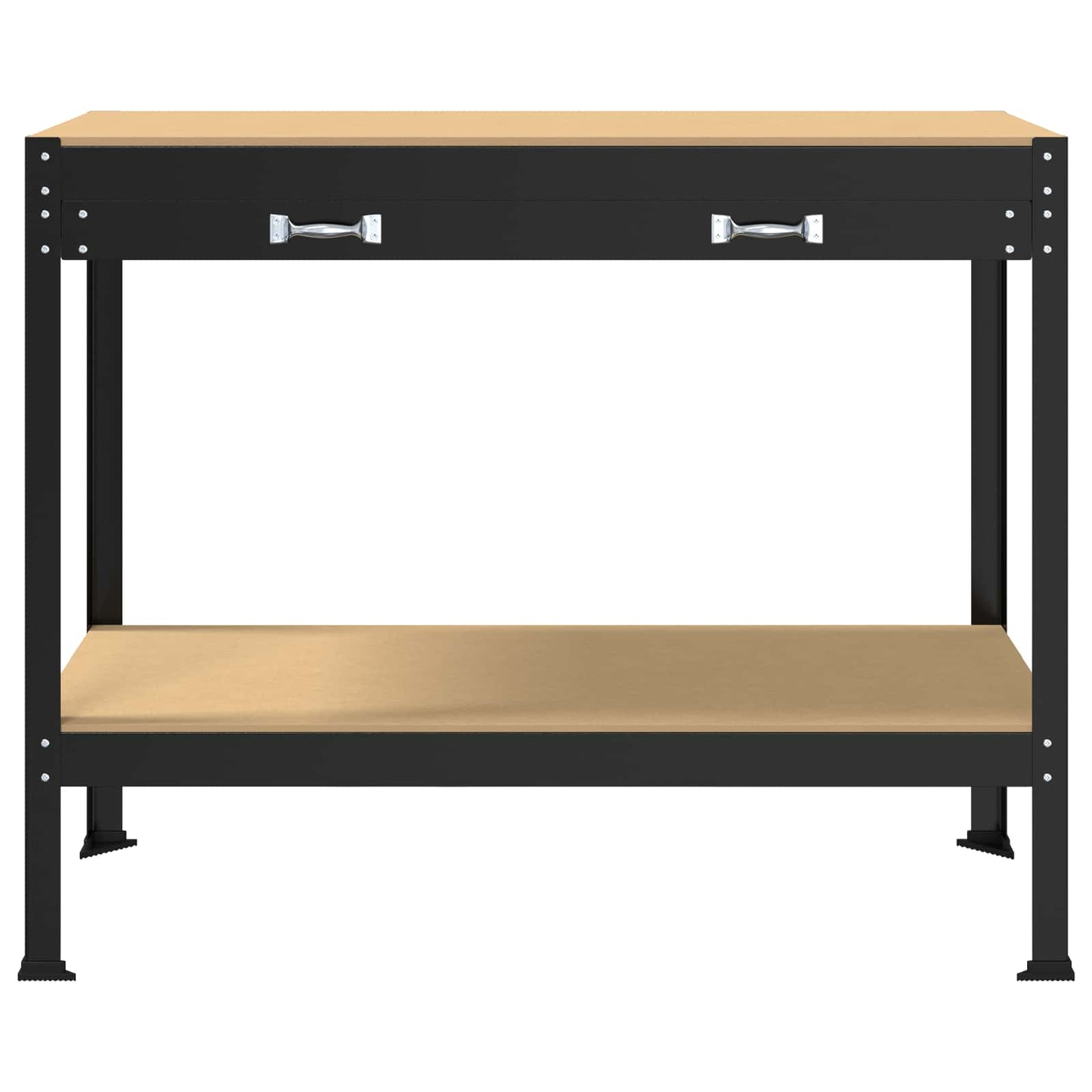 Werkbanken Zwart 81 X 41 X 145 Cm Bewerkt Hout 115 cm met lade