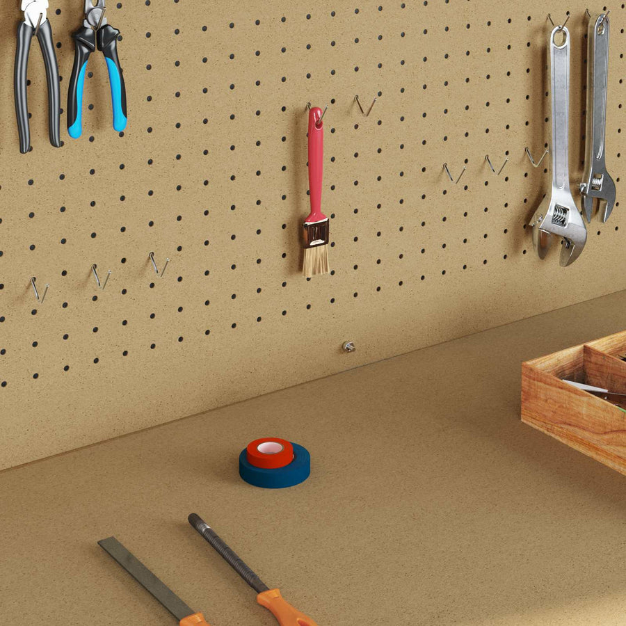 Werkbanken Met Lade Zwart 81 X 41 X 145 Cm Bewerkt Hout 90 cm met lade en pegboard