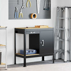 Workbench with drawer Black 90 x 49 x 91 cm Engineered wood and metal
