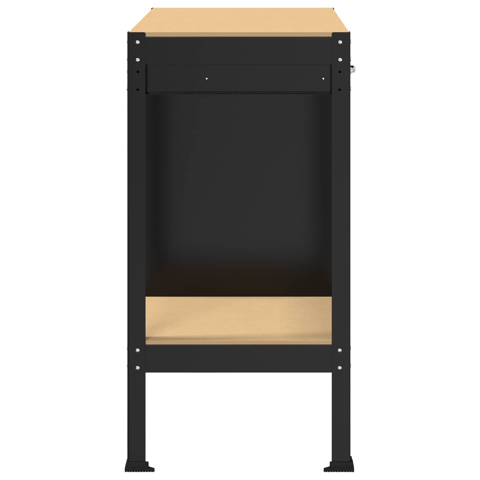 Werkbanken Zwart 81 X 41 X 145 Cm Bewerkt Hout 90 cm met lade