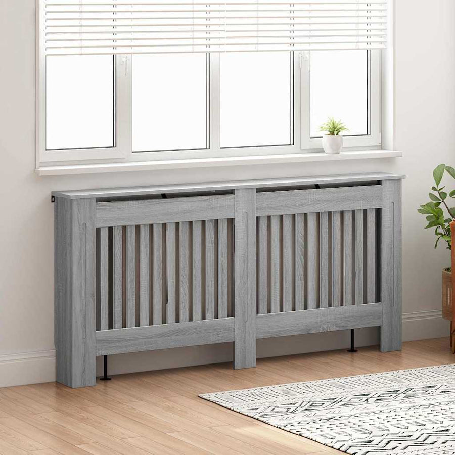 Radiatorafdekking Grijs Sonoma 172 x 19 x 81,5 cm Bewerkt hout