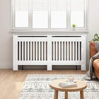 Radiatorafdekking hoogglans wit 172x19x81,5 cm bewerkt hout