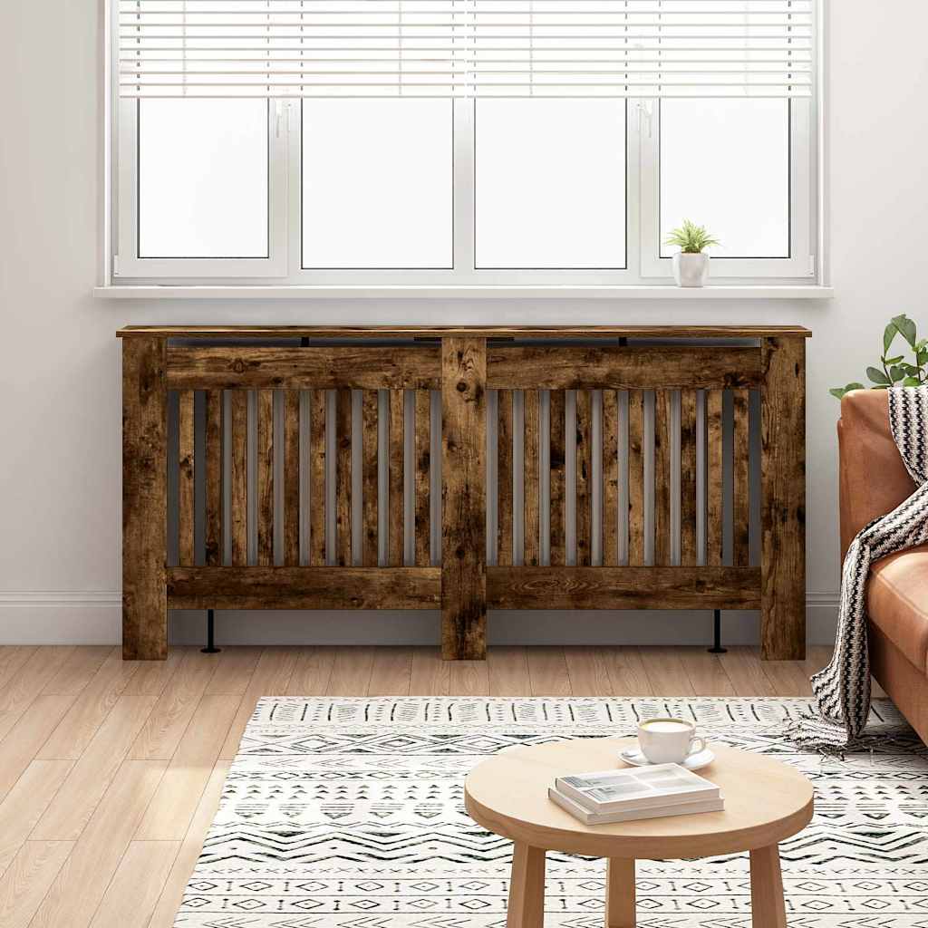 Radiatorafdekking Gerookt eiken 172 x 19 x 81,5 cm Bewerkt hout
