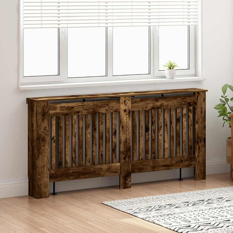 Radiatorafdekking Gerookt eiken 172 x 19 x 81,5 cm Bewerkt hout