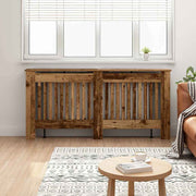 Radiatorafdekking bewerkt hout 172x19x81,5 cm oud hout