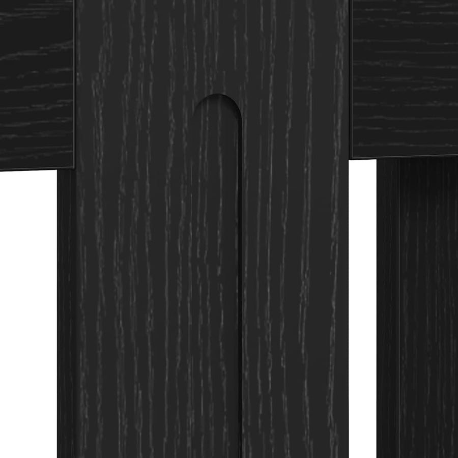Radiatorafdekking Zwart Eiken 172 x 19 x 81,5 cm Bewerkt hout