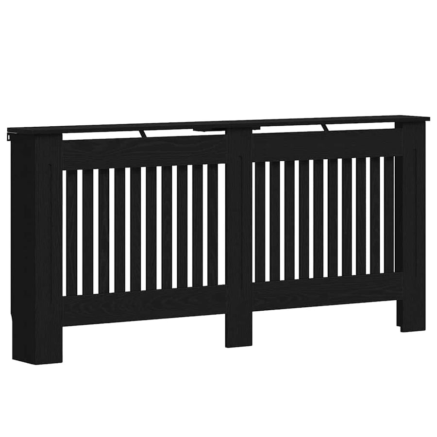 Radiatorafdekking Zwart Eiken 172 x 19 x 81,5 cm Bewerkt hout