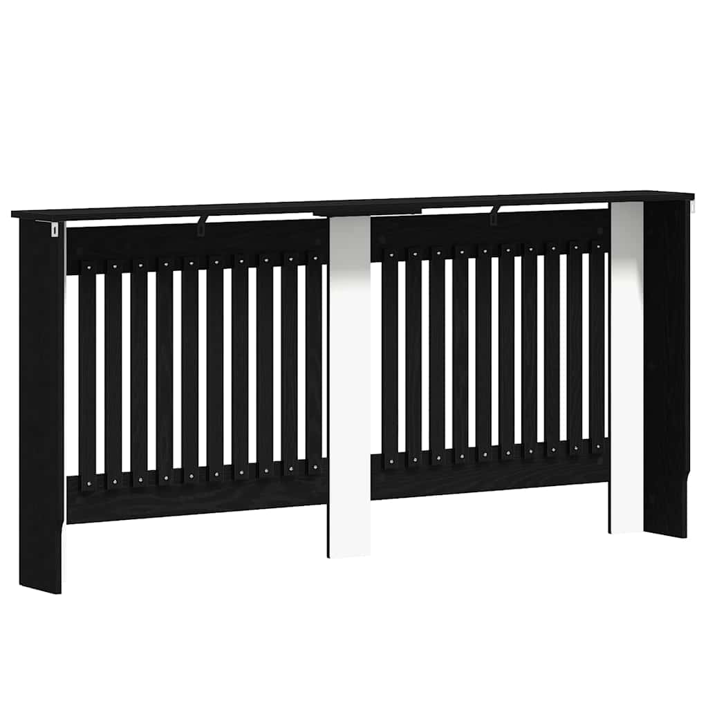 Radiatorafdekking Zwart Eiken 172 x 19 x 81,5 cm Bewerkt hout