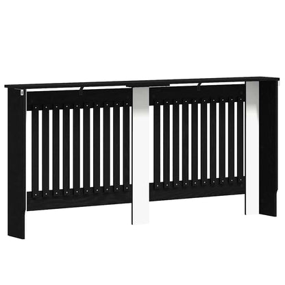 Radiatorafdekking Zwart Eiken 172 x 19 x 81,5 cm Bewerkt hout