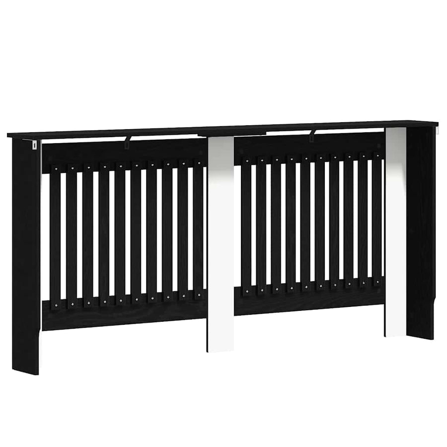 Radiatorafdekking Zwart Eiken 172 x 19 x 81,5 cm Bewerkt hout