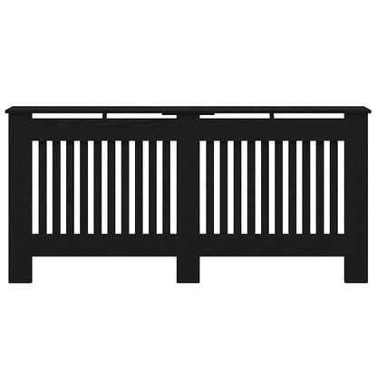 Radiatorafdekking Zwart Eiken 172 x 19 x 81,5 cm Bewerkt hout