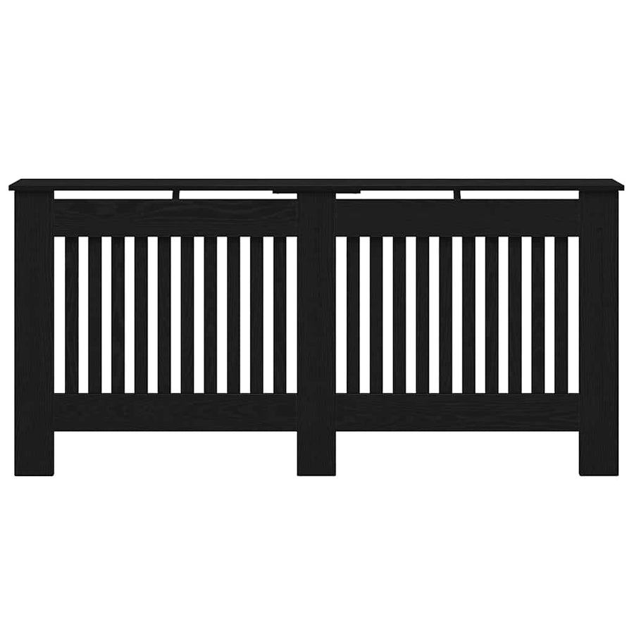 Radiatorafdekking Zwart Eiken 172 x 19 x 81,5 cm Bewerkt hout