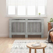 Radiatorafdekking 152x19x81,5 cm beton grijs bewerkt hout