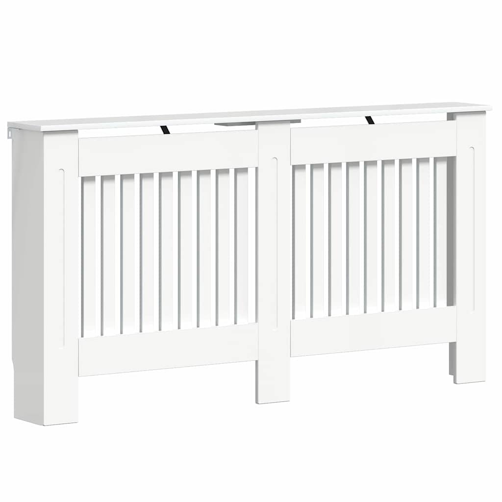 Radiatorafdekking Hoogglans wit 152 x 19 x 81,5 cm Bewerkt hout